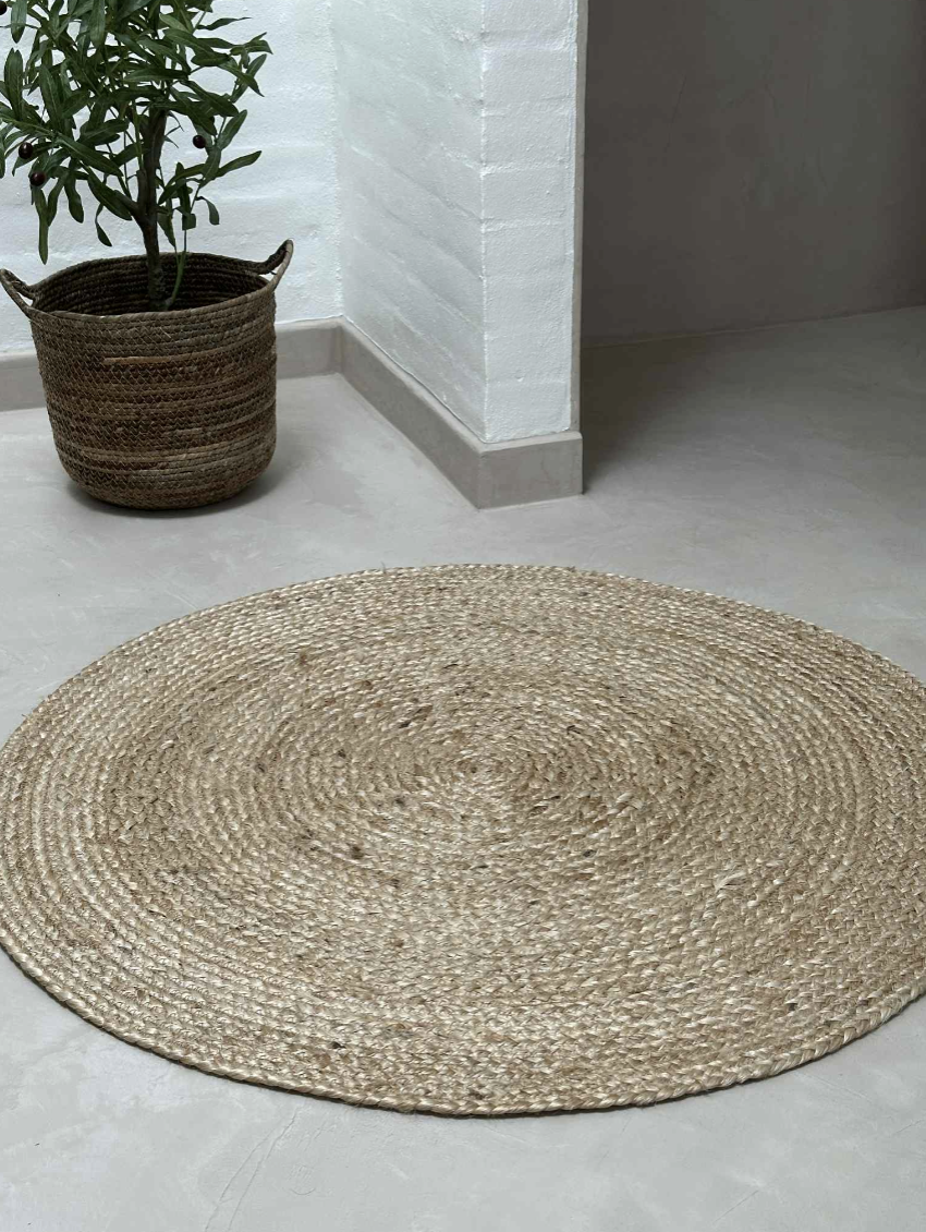 Jute gulvteppe - 90cm