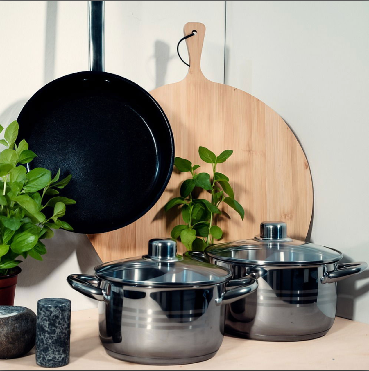 Kjele- og pannesett - 5 deler