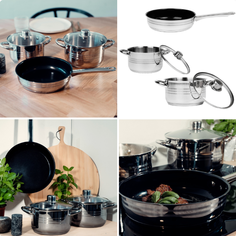 Kjele- og pannesett - 5 deler