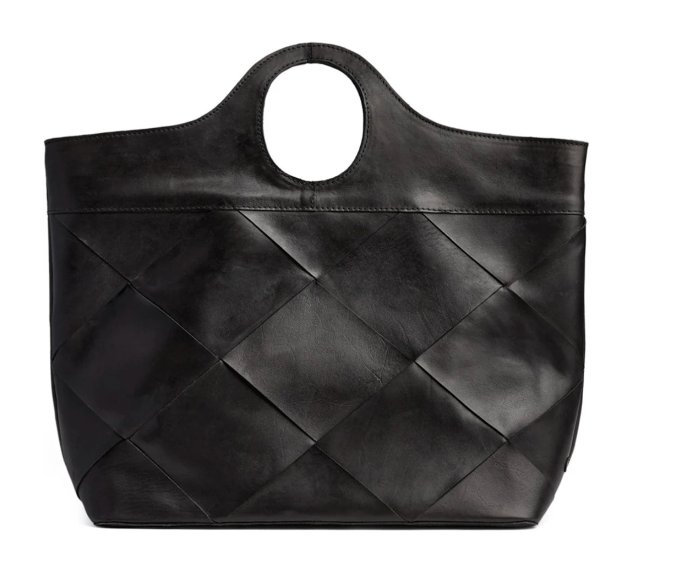 Eksklusiv håndflettet shopper - Black