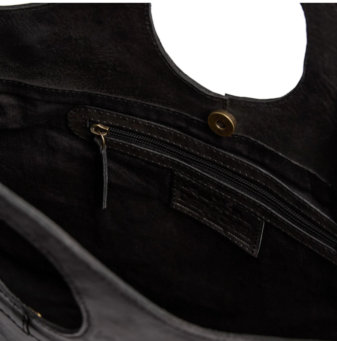 Eksklusiv håndflettet shopper - Black