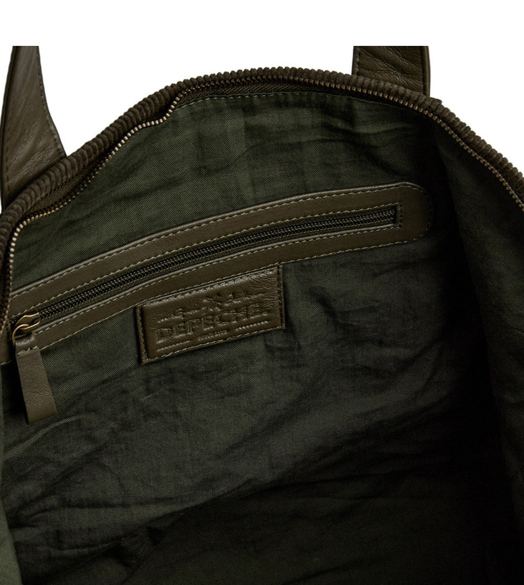 Shopper Fløyel - Army