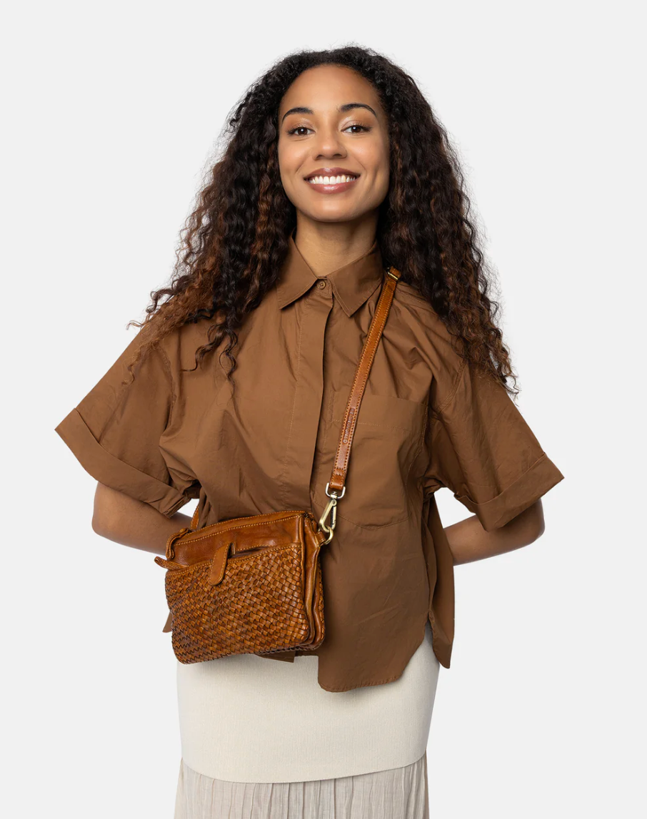Crossover Marga - Cognac skinn