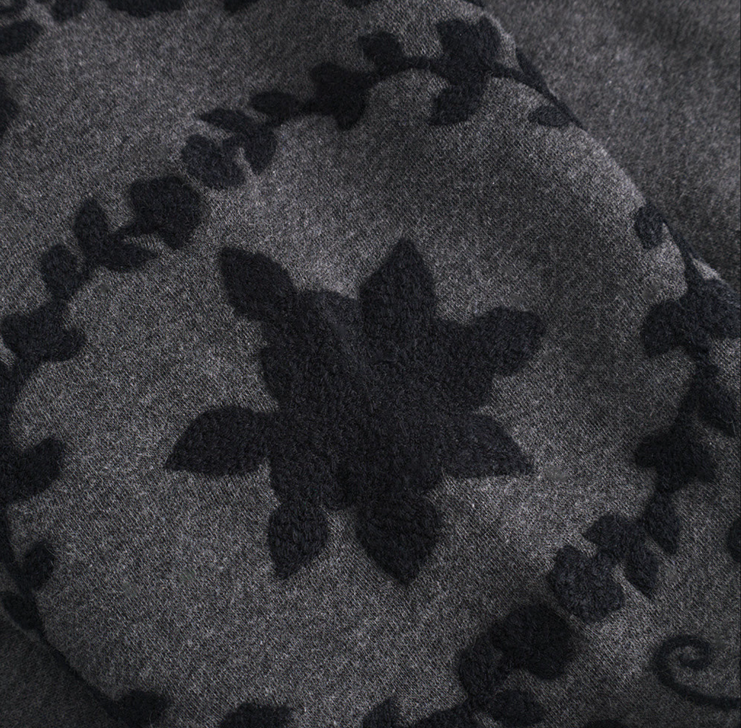 Sweatshirt med broderi -  Grå oversize