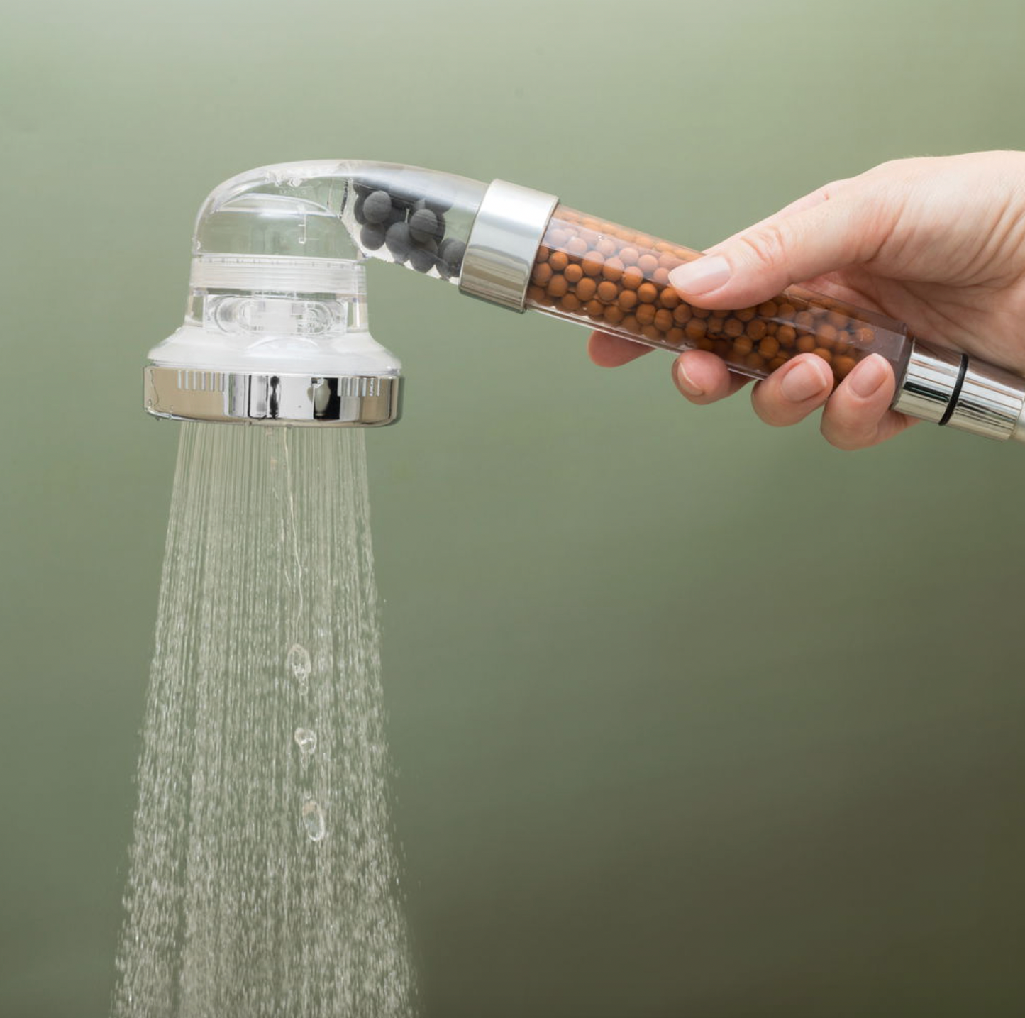 Dusjhode med mineralperler