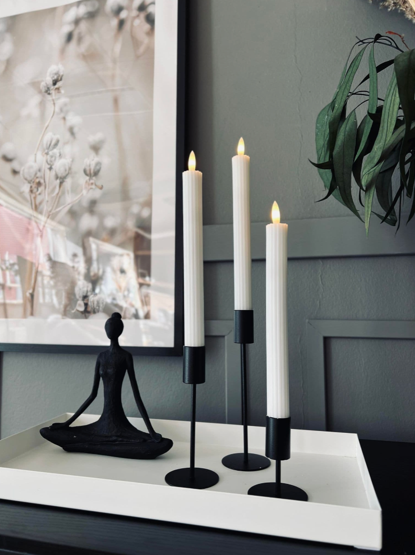 LED Stearinlys Riflet - 22 cm