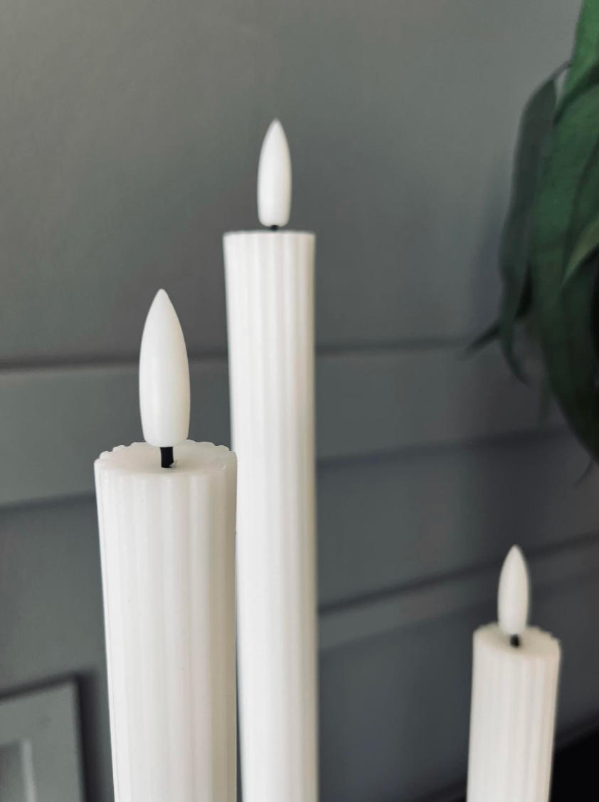 LED Stearinlys Riflet - 22 cm