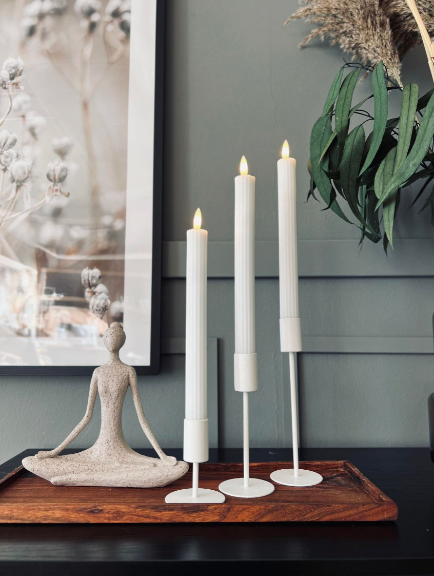 LED Stearinlys Riflet - 22 cm