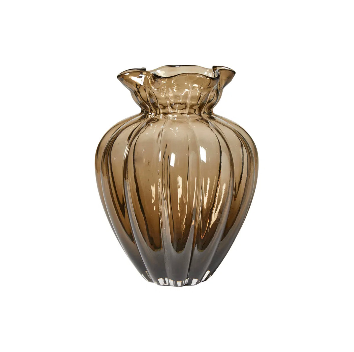 Vase Justine stor brun - Munnblåst