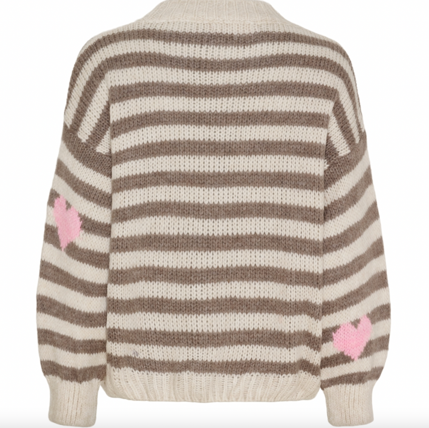 Strikk - Beige striper