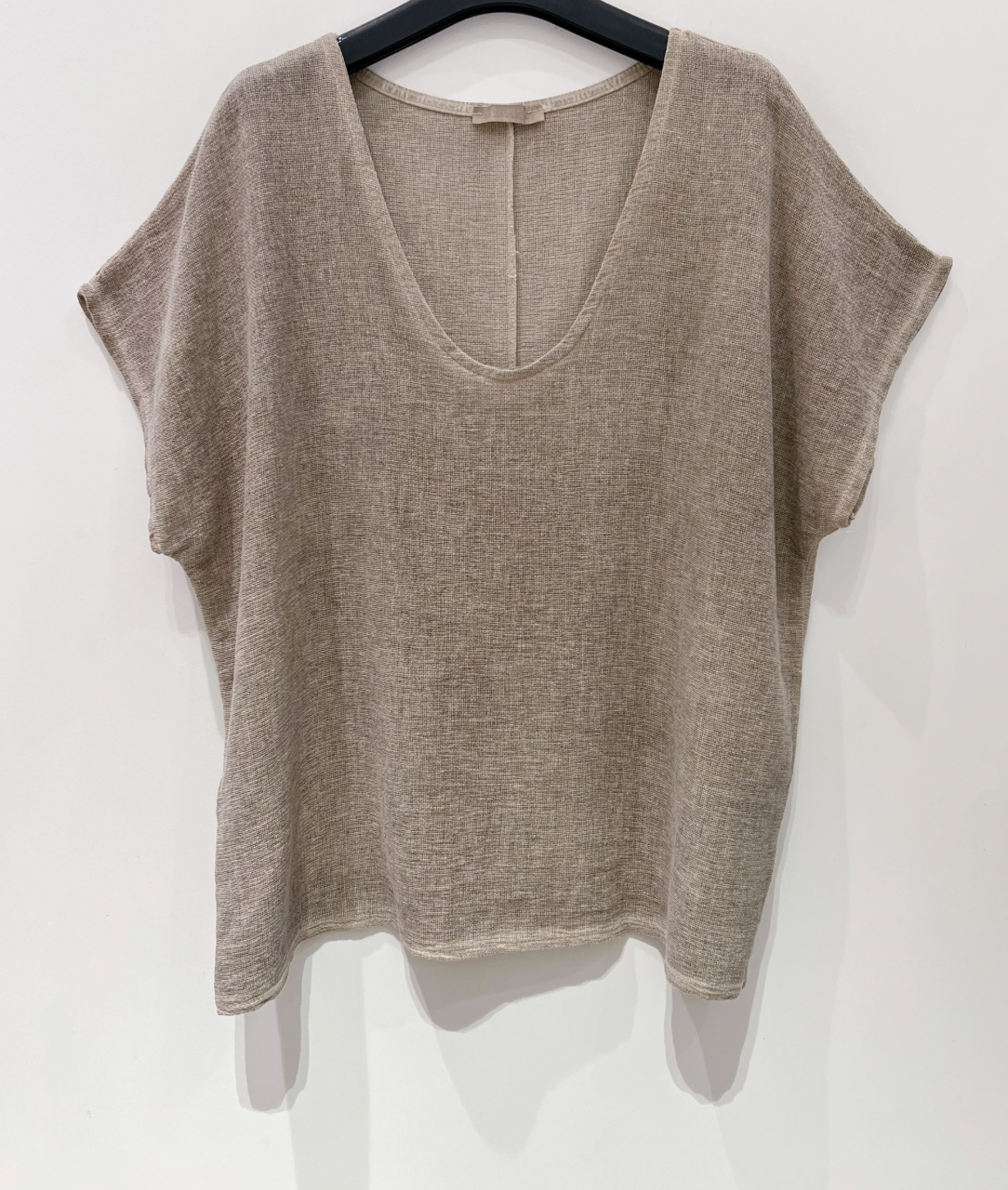 T-skjorte Cozy hørmix - Caramel