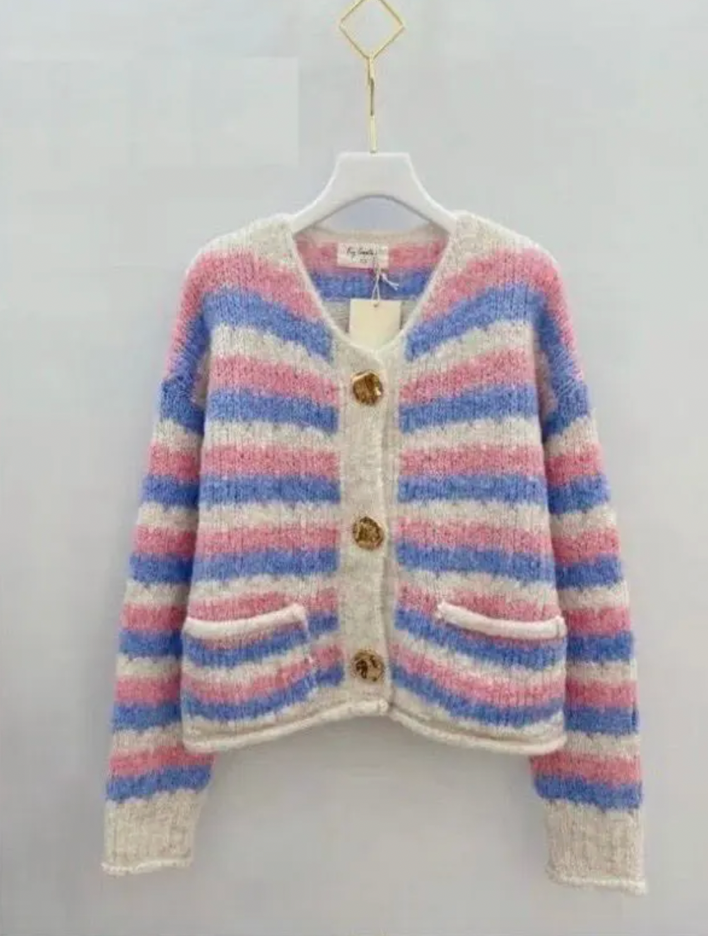 Cardigan Pastel stripet