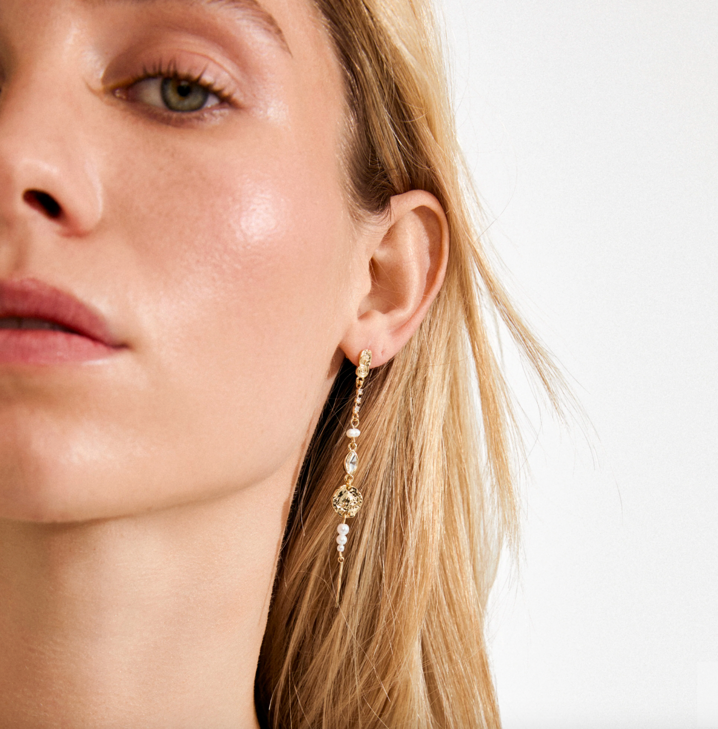 Boho forgylt øredobber