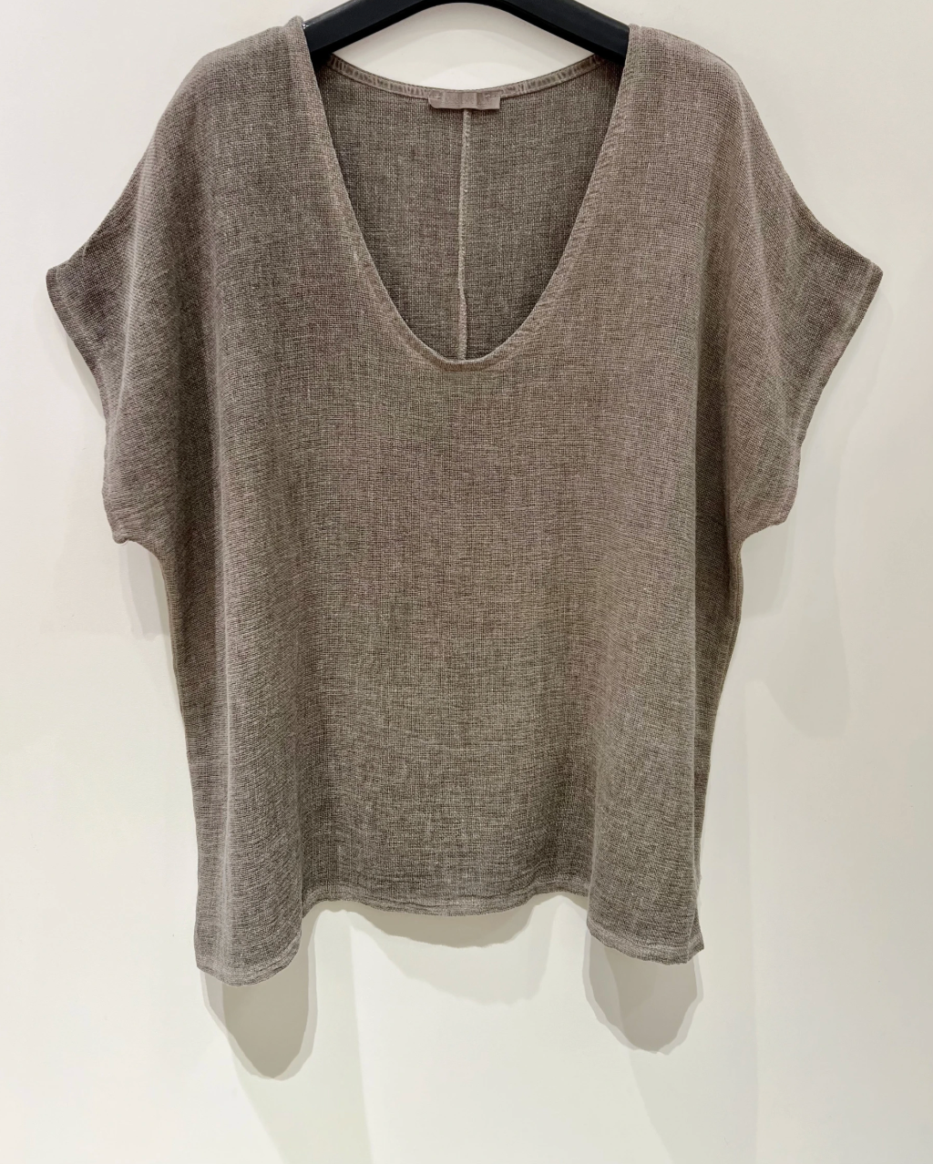 T-shirt Cozy linmix - Brown