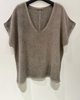 T-shirt Cozy linmix - Brown
