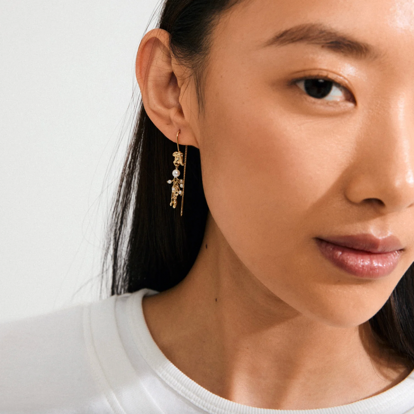 MILO gullbelagte øredobber