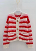 Cardigan Rød stripet