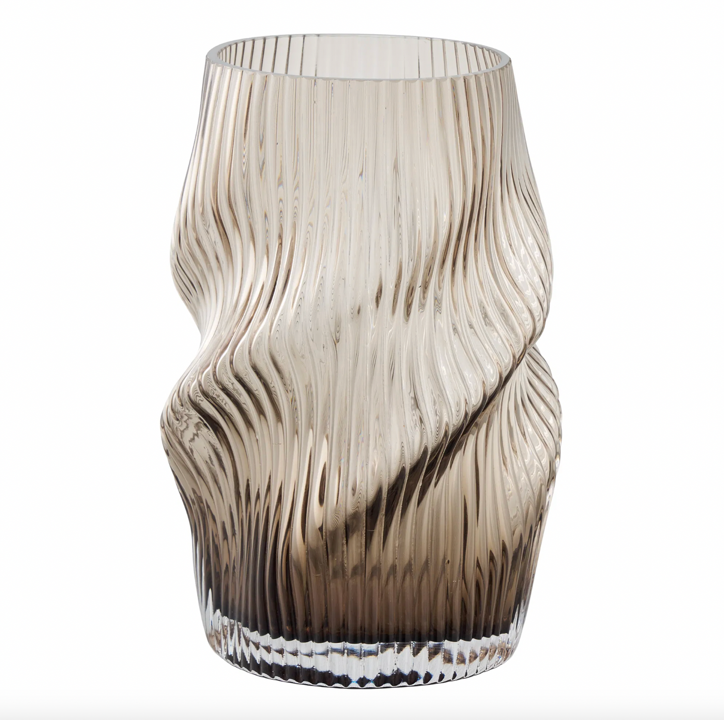 Vase riflet - Munnblåst glass