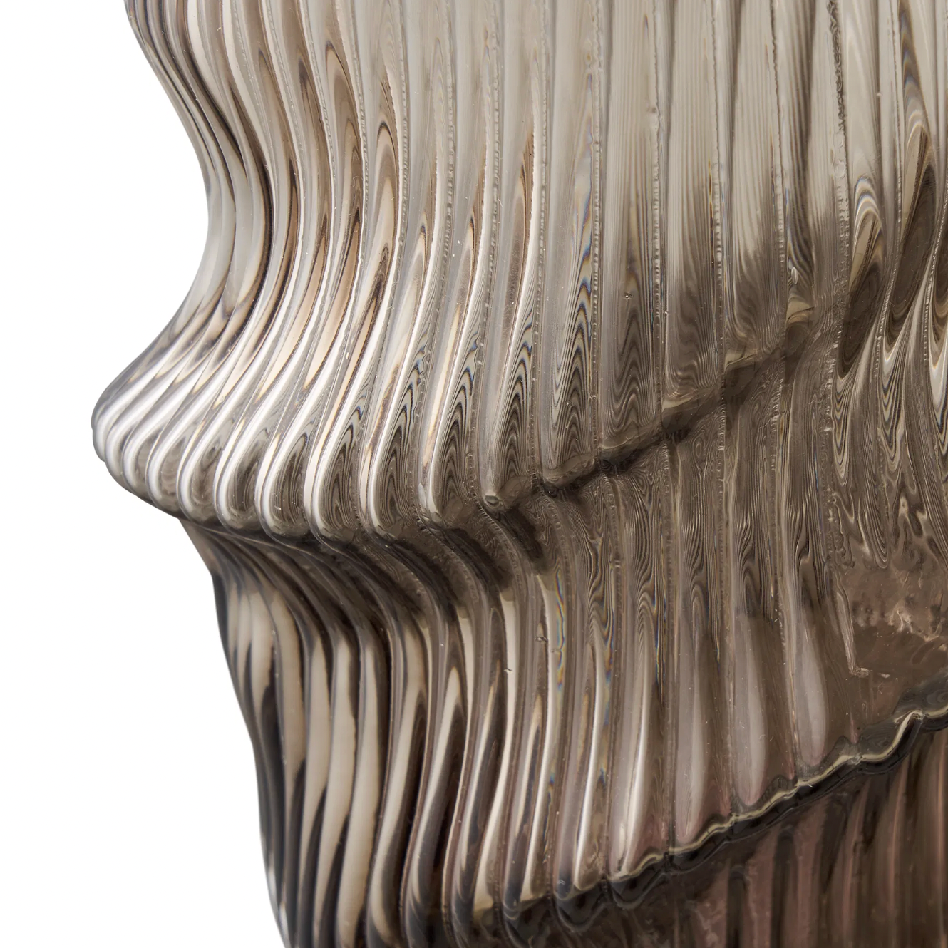 Vase riflet - Munnblåst glass