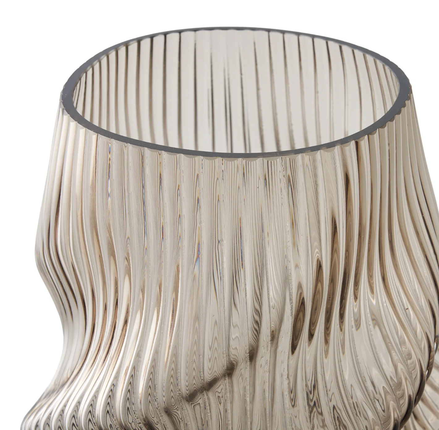 Vase riflet - Munnblåst glass