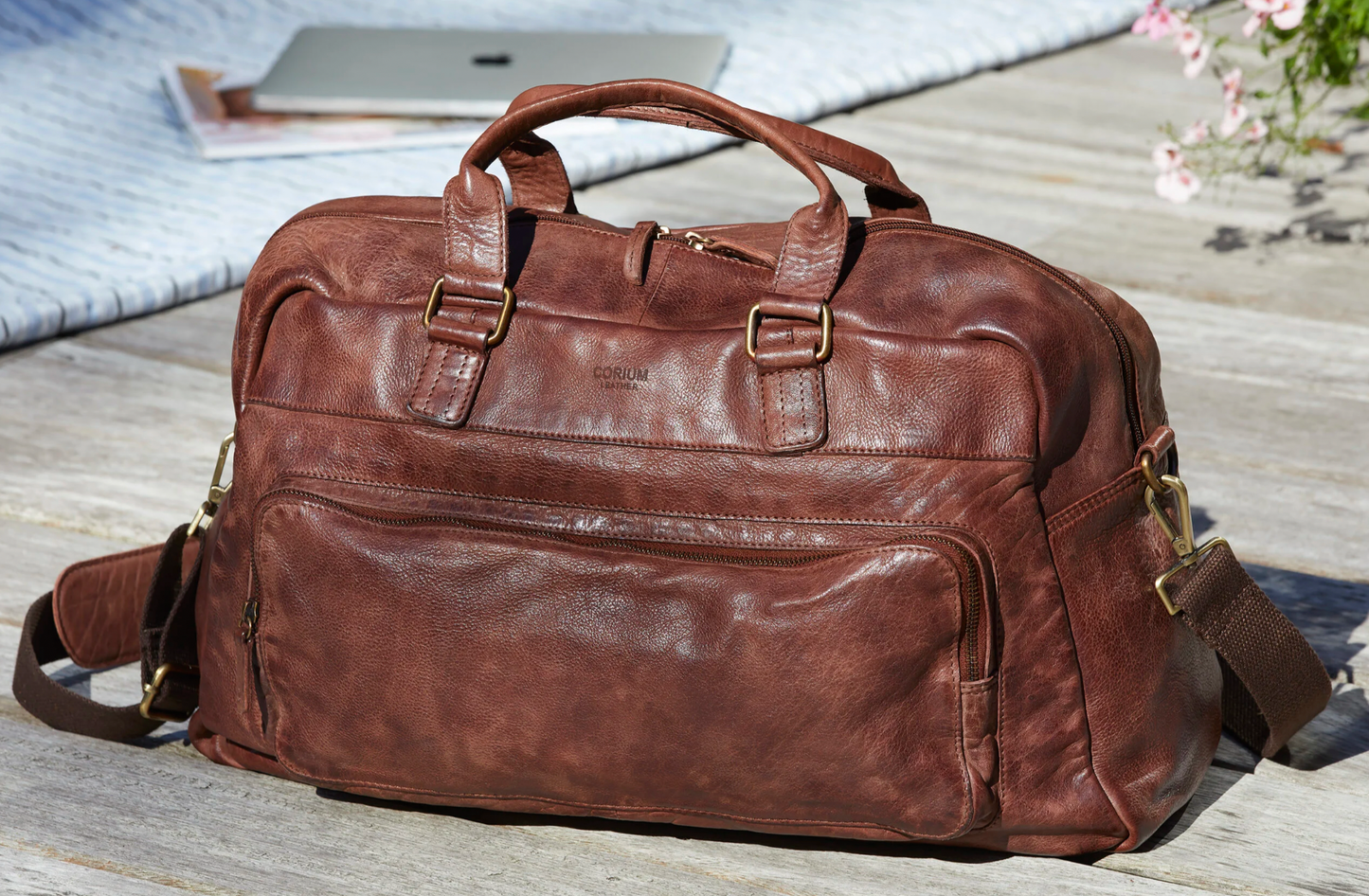 Weekendbag Rå bohem - Brun