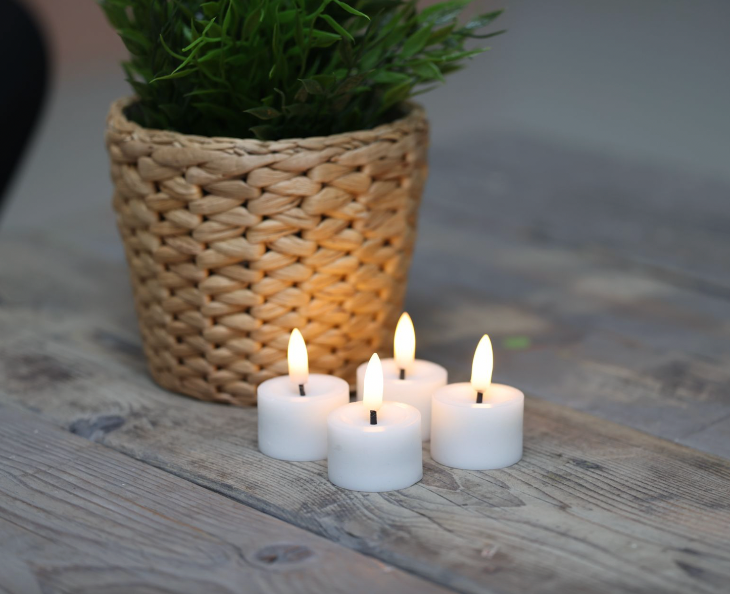 LED telys Voks 4 stk