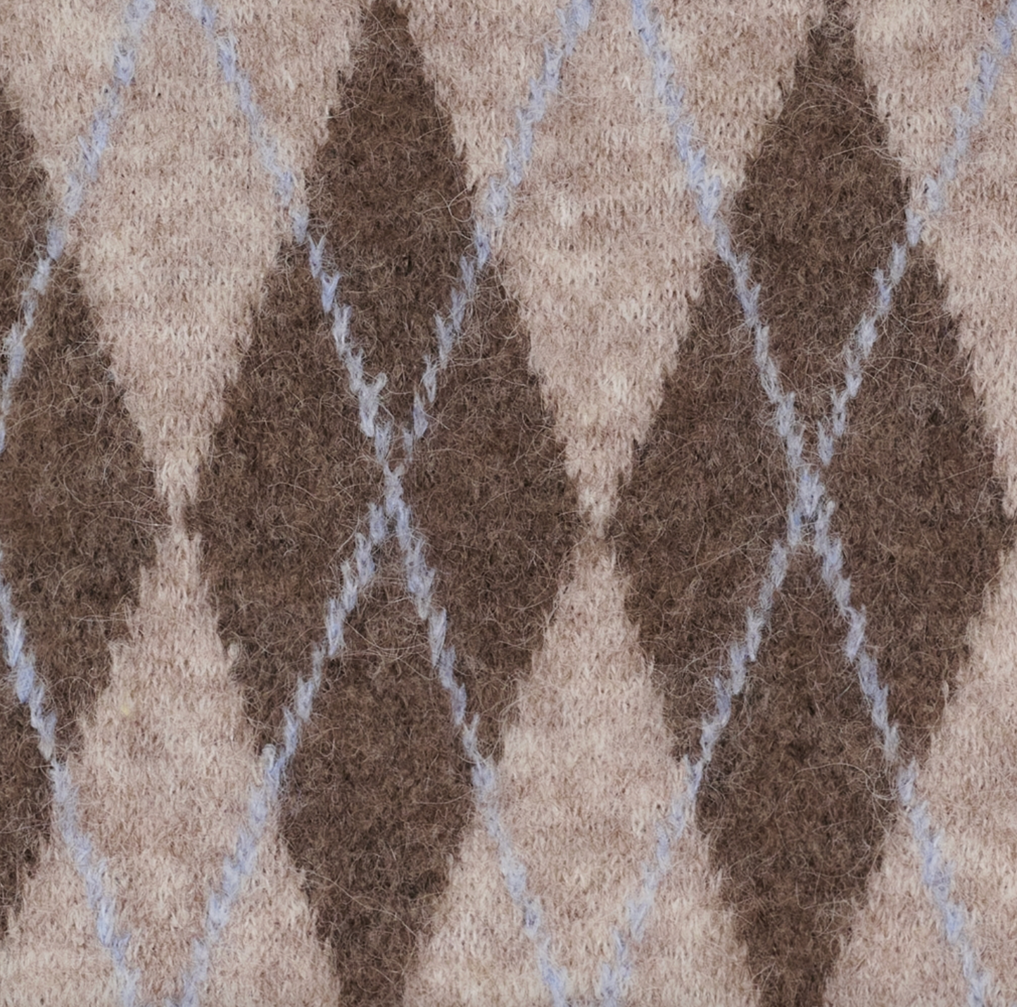Strikk Cora - Beige / blue
