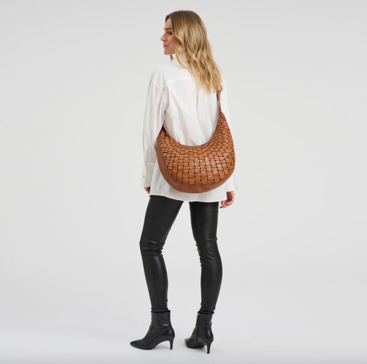Warsaw skulderveske - Vintage cognac