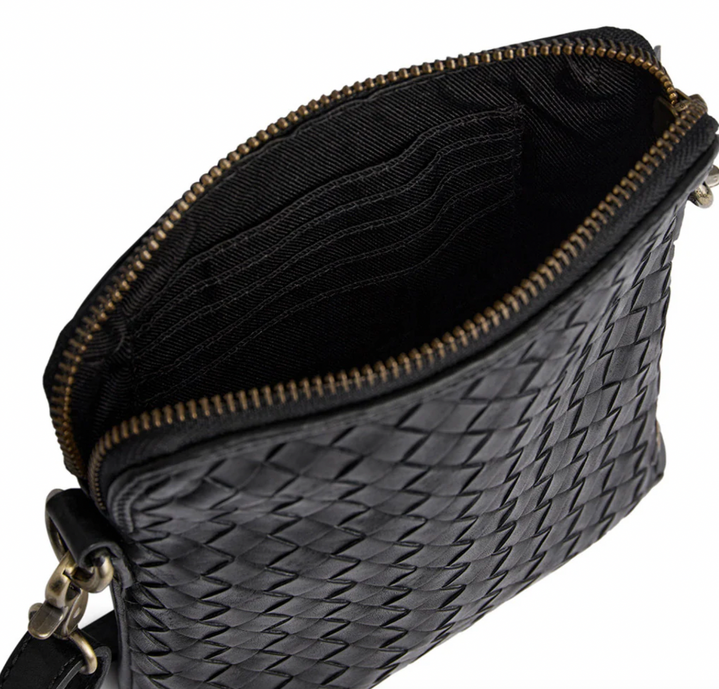 Mobiltaske Sofya- Håndflettet svart