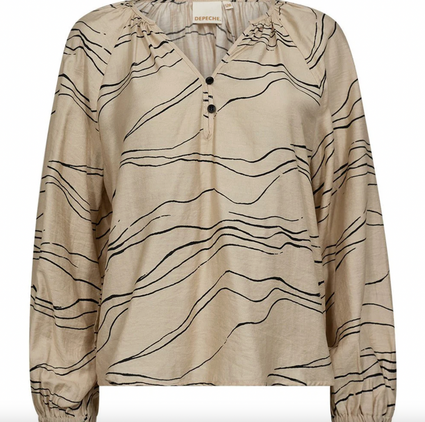 Bluse Evy - Cream Graphic