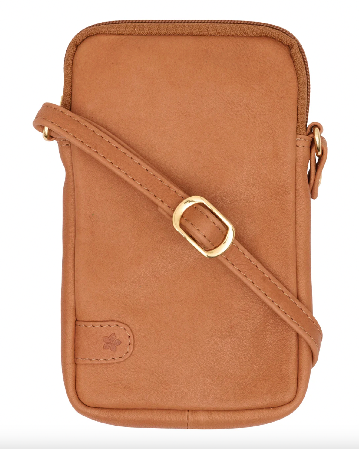 Mobilveske Misse - Cognac / gold