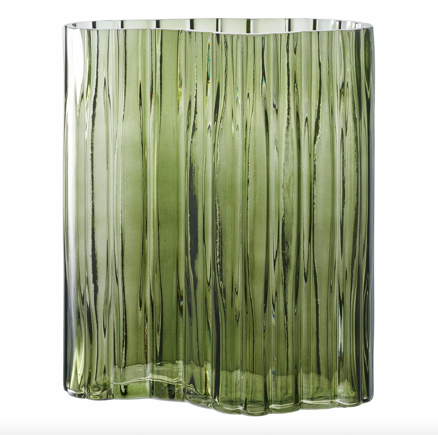 Vase Curv - Smoked Grønn
