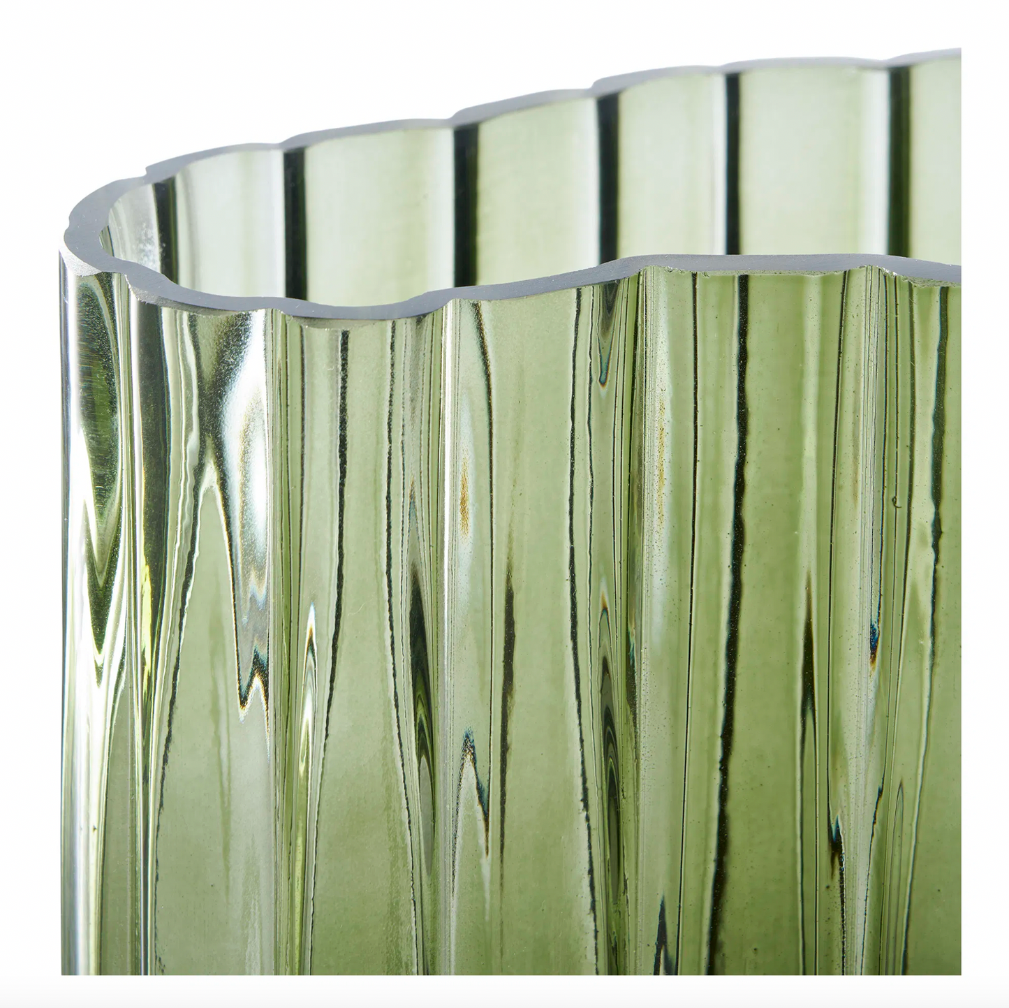 Vase Curv - Smoked Grønn