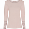 Bluse BASIS med blonderdetaljer – Cipria