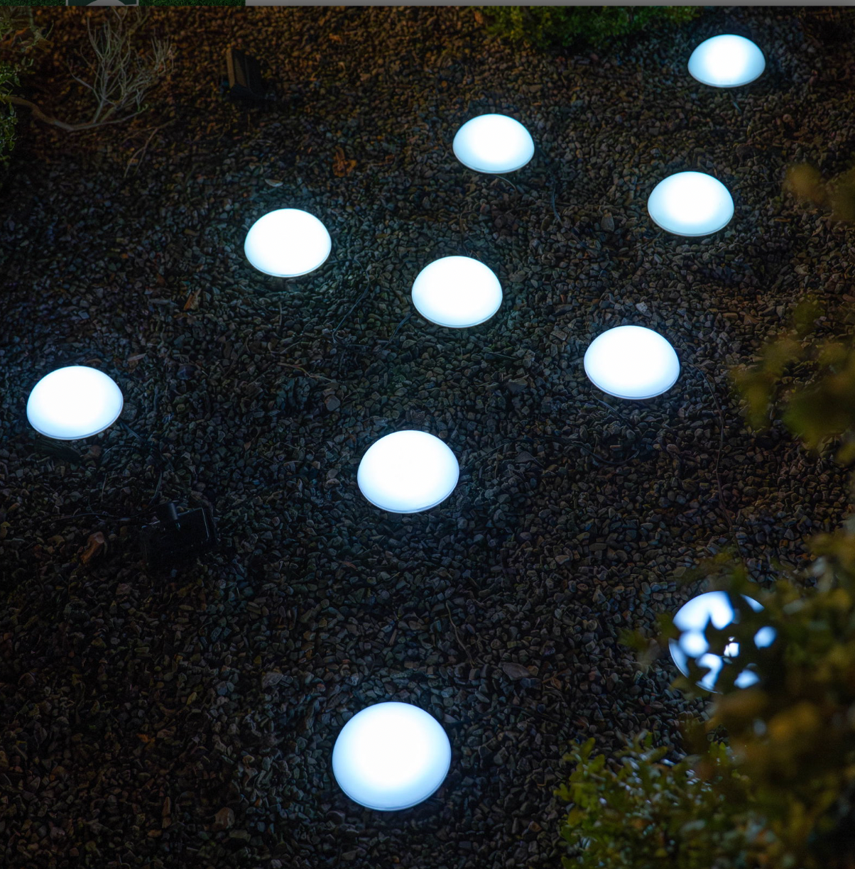 Solar Halvkule LED-lampe - 5-pak