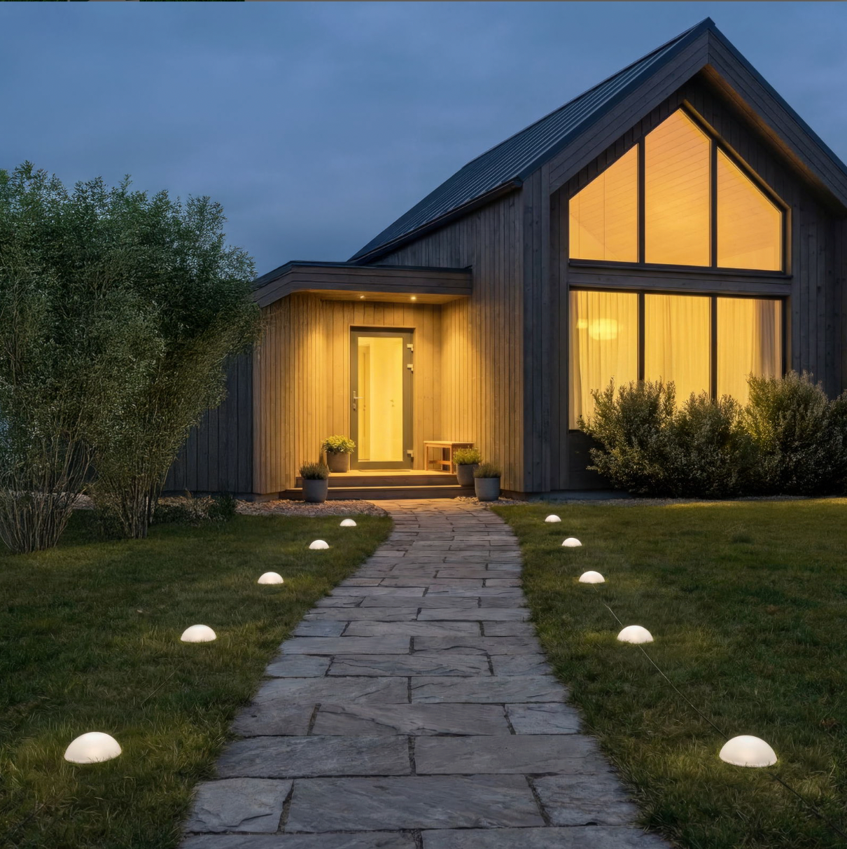 Solar Halvkule LED-lampe - 5-pak