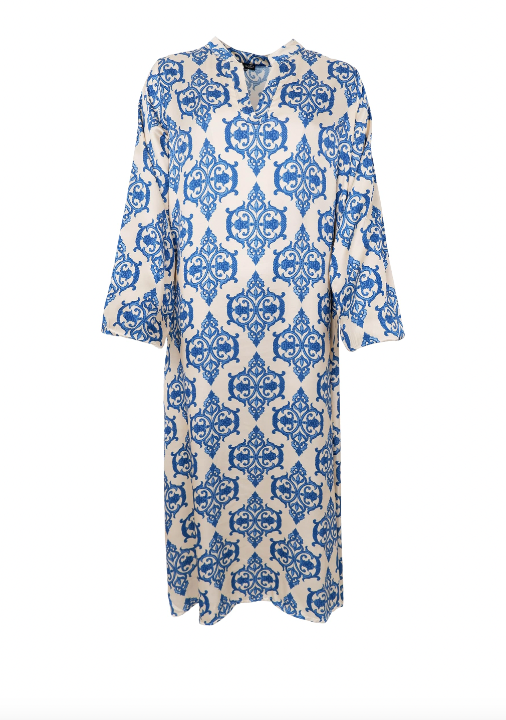 ZENTHA satinkjole - Off White Blue