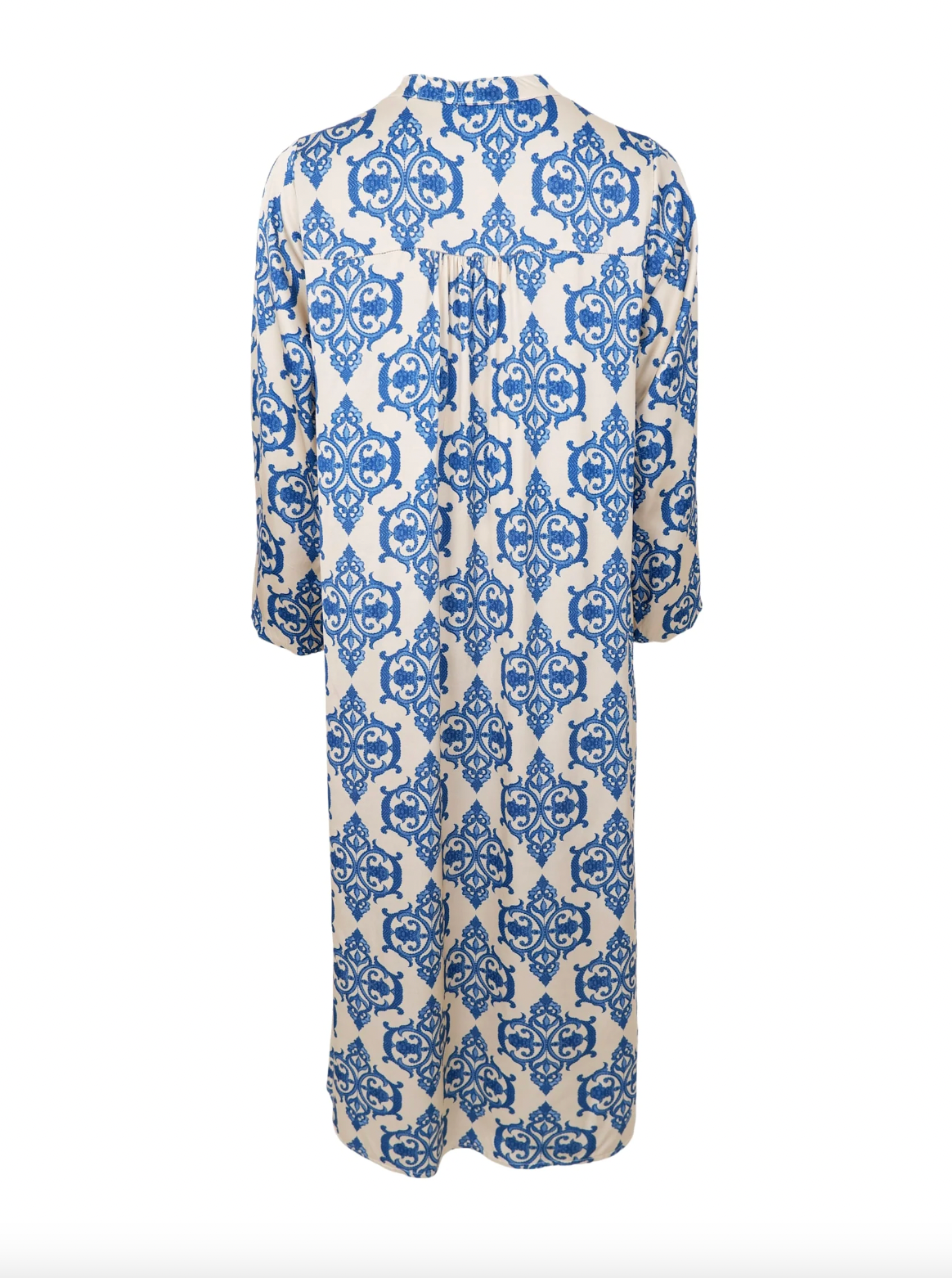 ZENTHA satinkjole - Off White Blue