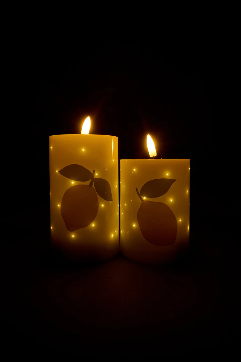 LED kubbelys TWINKLE Citrus - Sett med 2 stk.