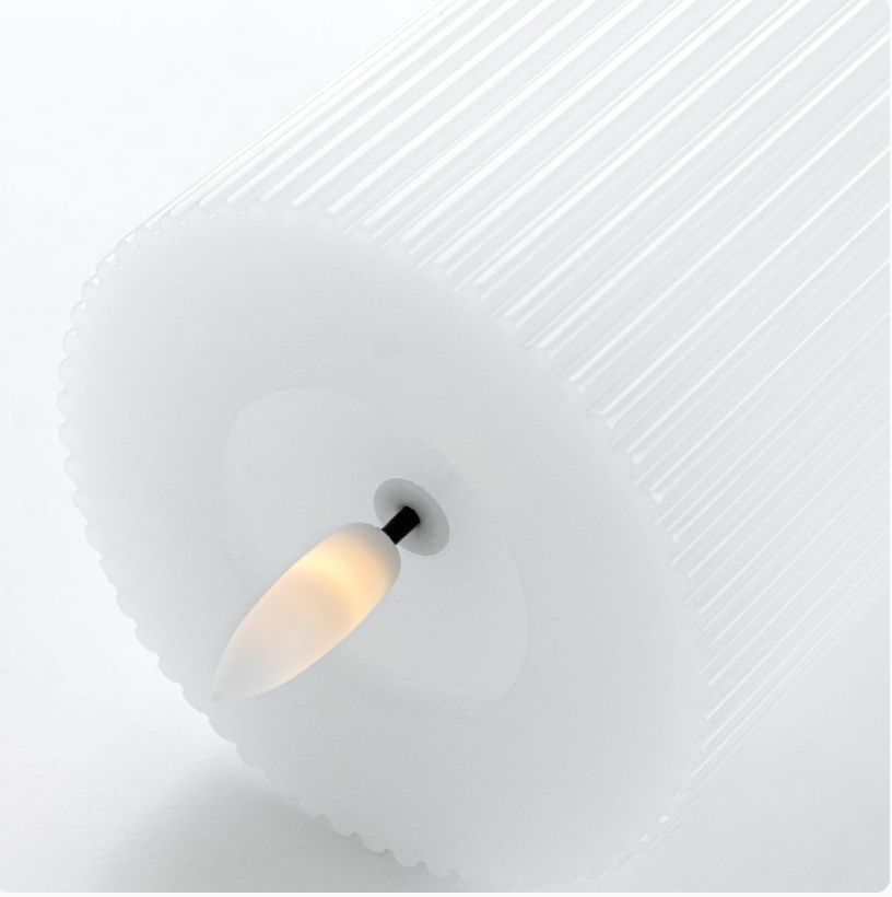 Touch LED-lyspakke rillet - 3 pak hvit