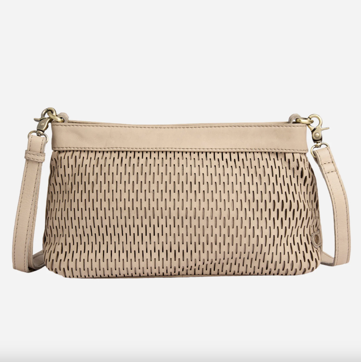 Clutch med perforert mønster - Sand