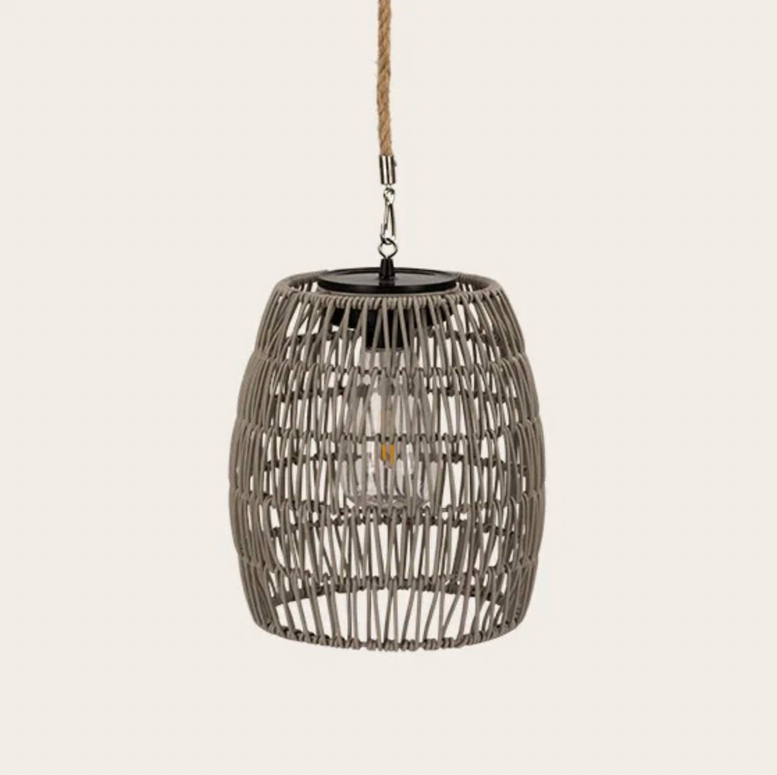 Lampe med solcelle - Grå