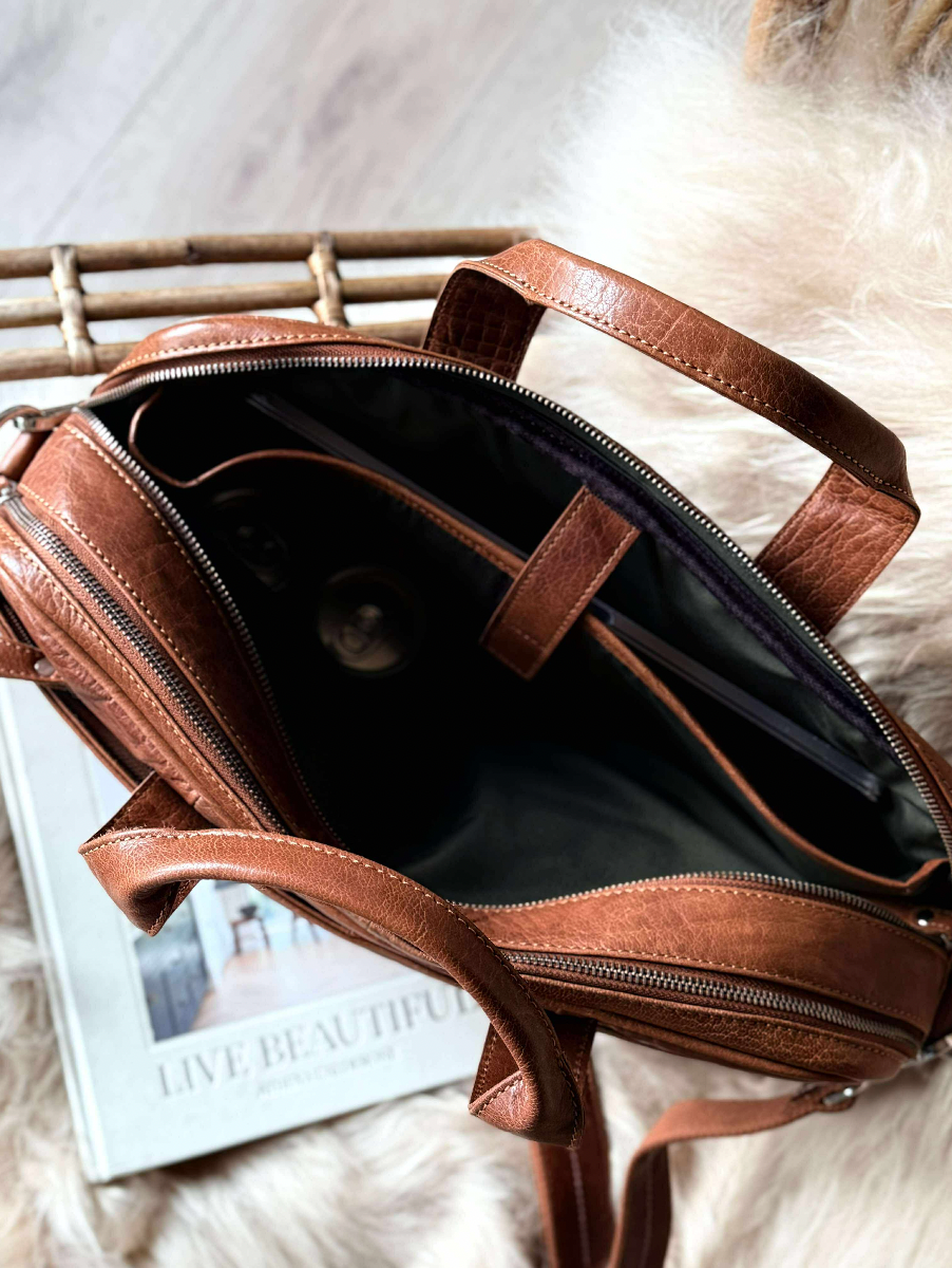 Laptopveske BELLO - Cognac