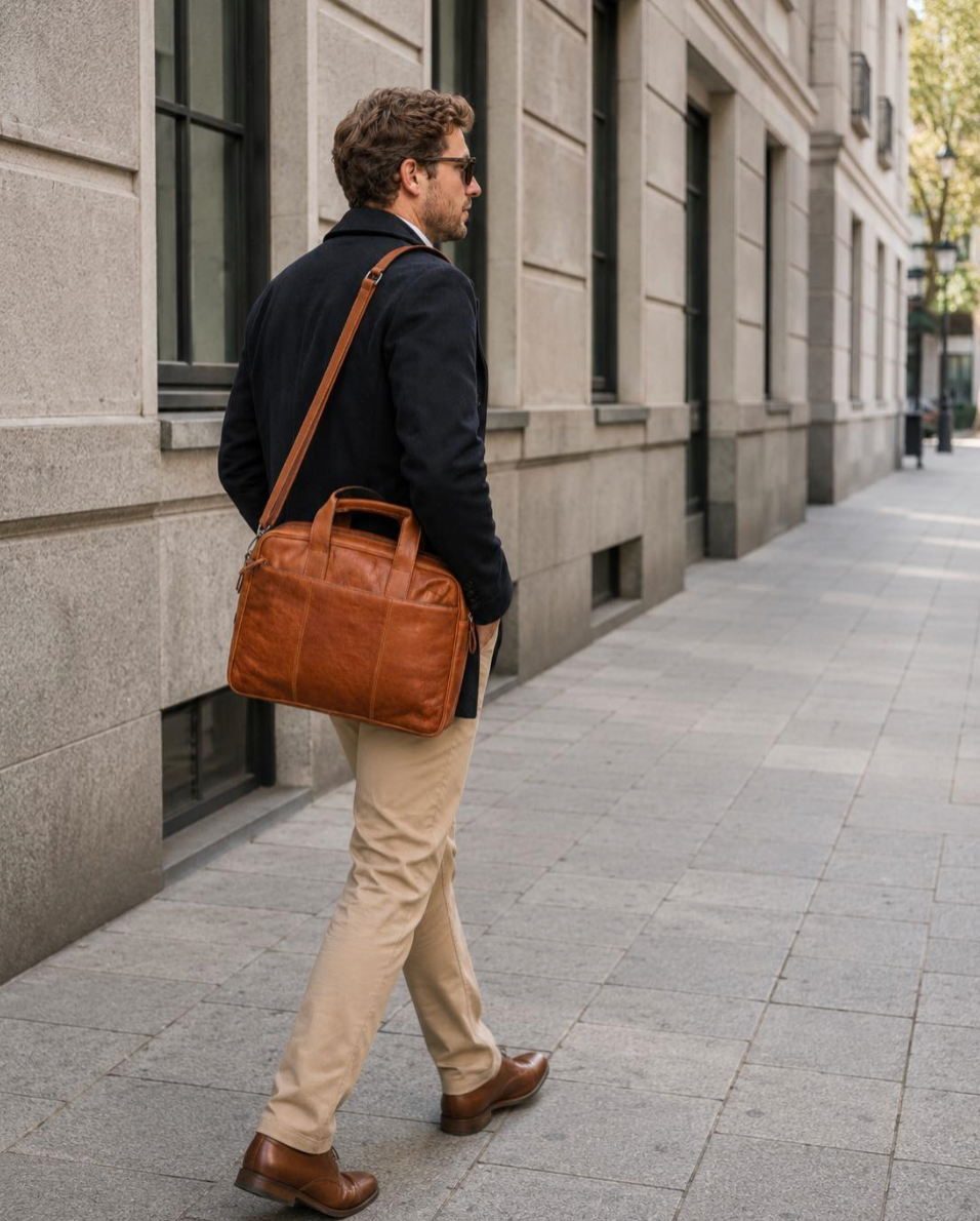 Laptopveske BELLO - Cognac