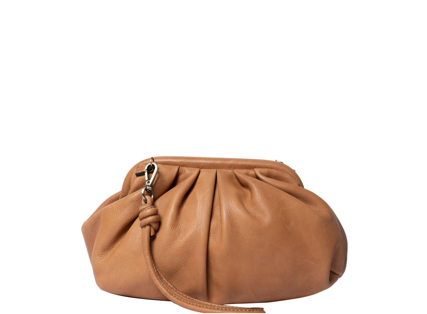 Clutch / skinnveske Noha big cognac