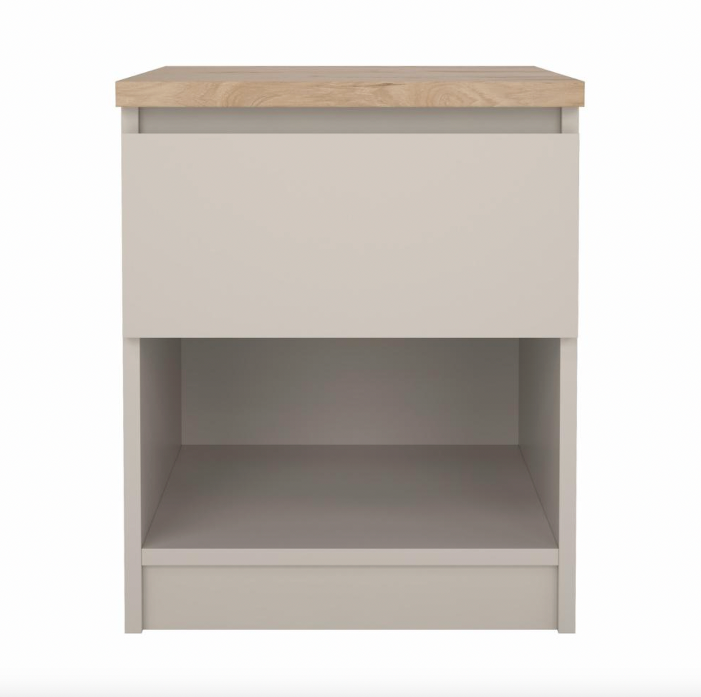 Natbord - Hickory / cashmere med 1 skuffe
