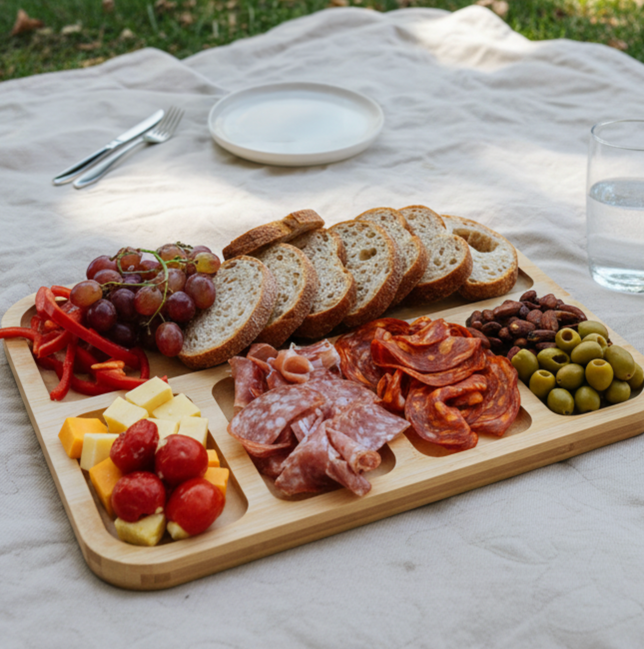 Tapasfat med lokk - Bambus