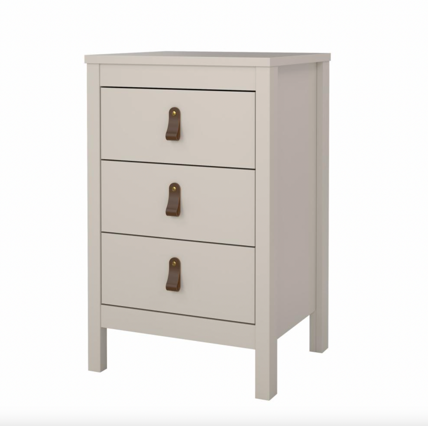 Nattbord Madrid med 3 skuffer - Cashmere