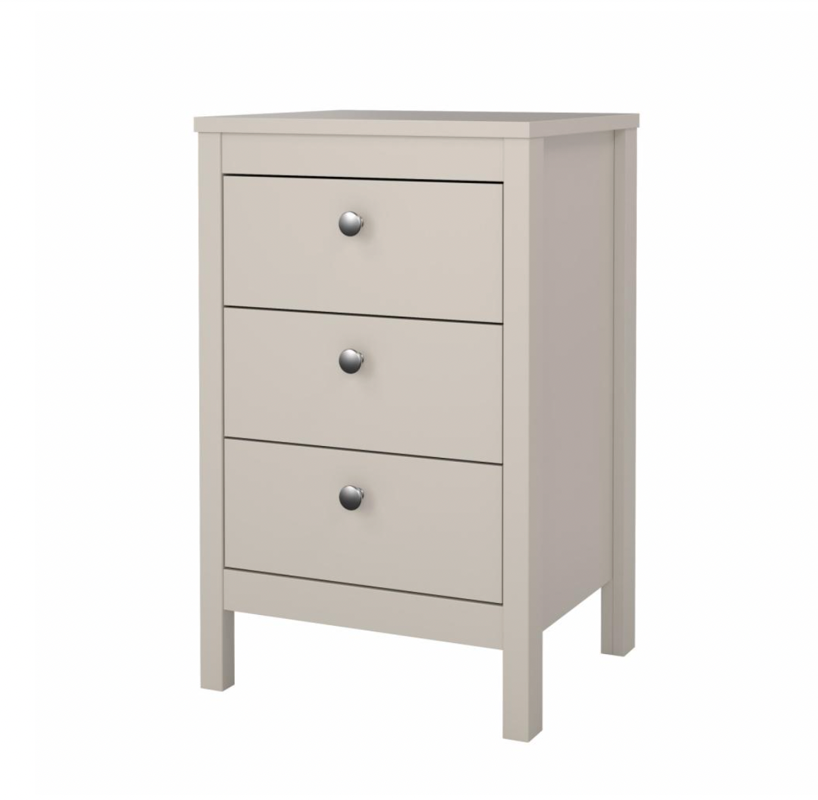 Nattbord Madrid med 3 skuffer - Cashmere