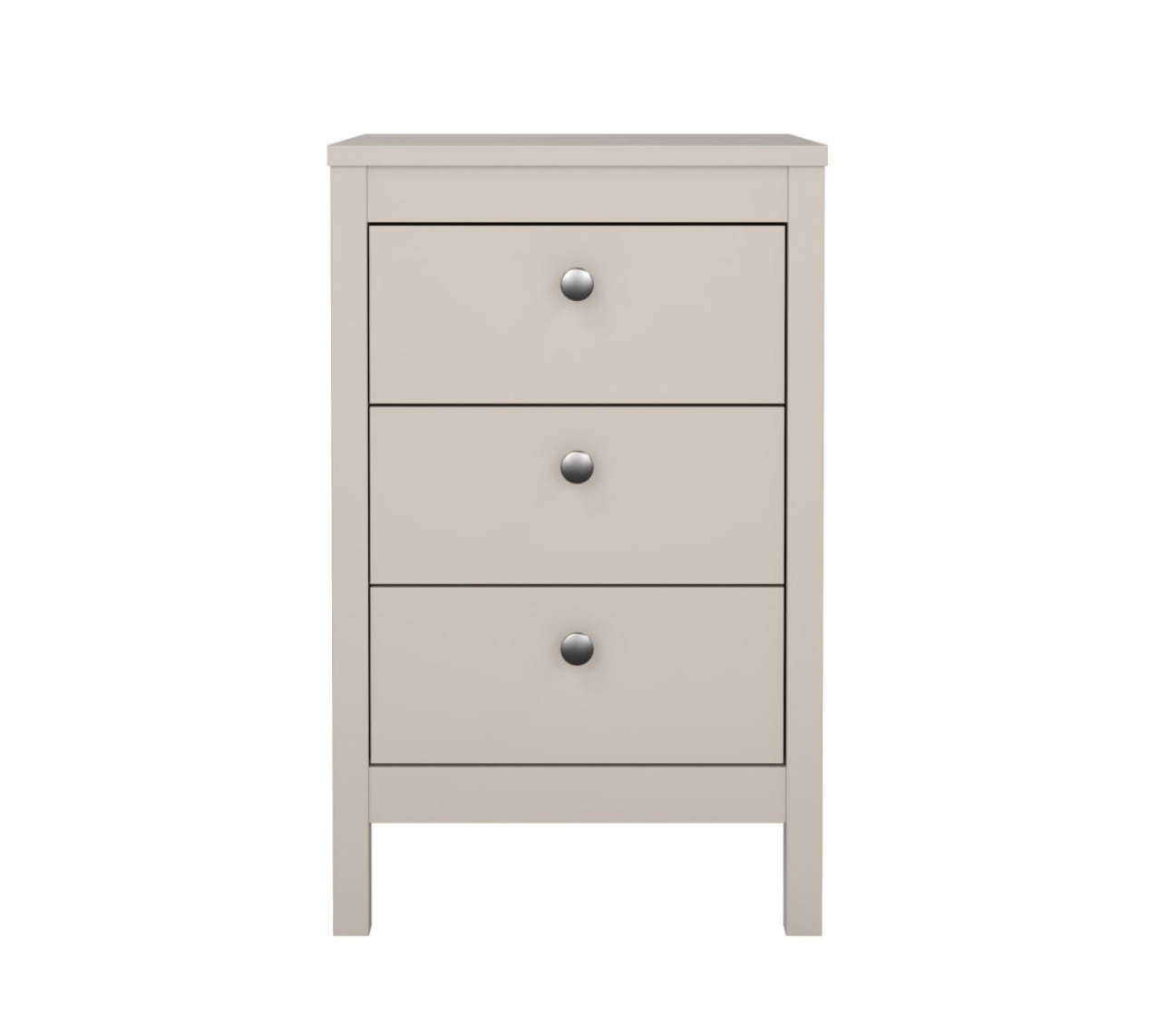 Nattbord Madrid med 3 skuffer - Cashmere